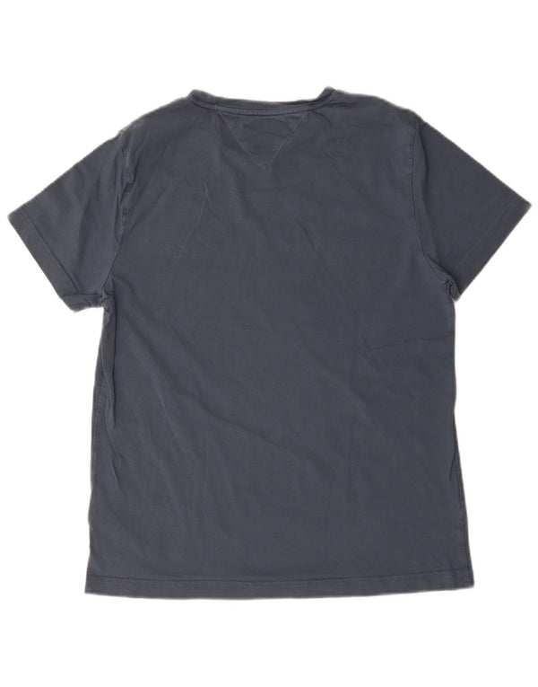 T-shirt grafica da uomo Tommy Hilfiger Top in cotone grigio medio