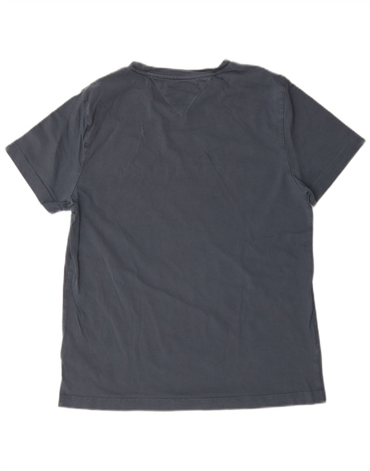T-shirt grafica da uomo Tommy Hilfiger Top in cotone grigio medio