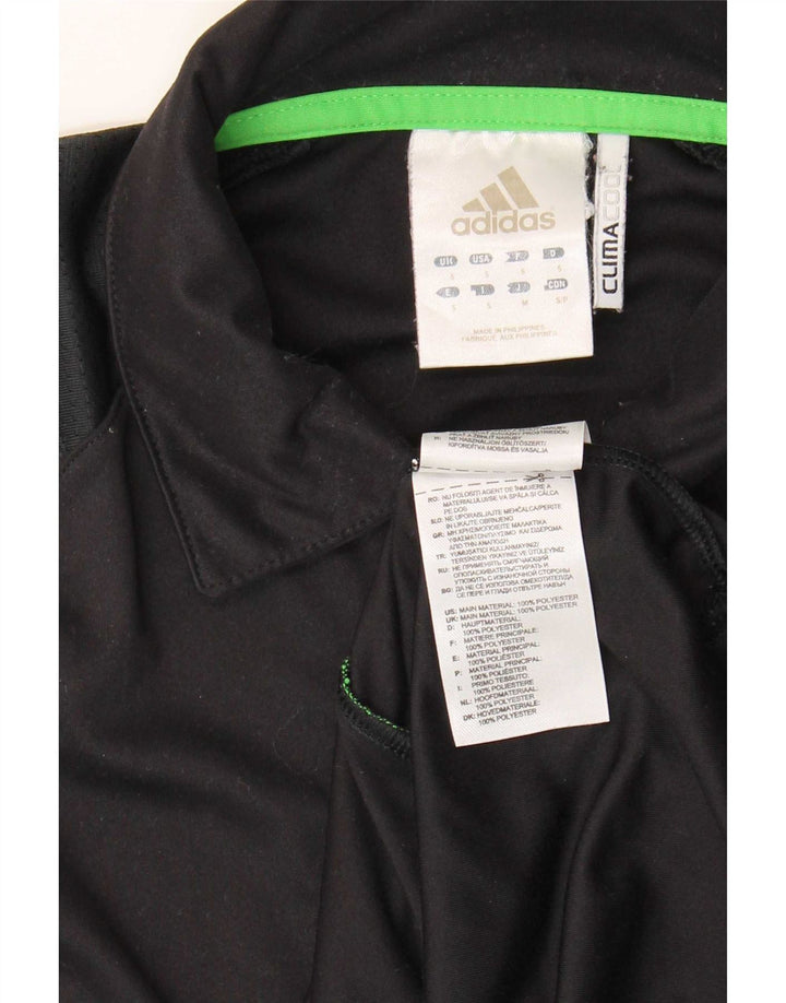 Polo Adidas Climacool da uomo piccola in poliestere nero