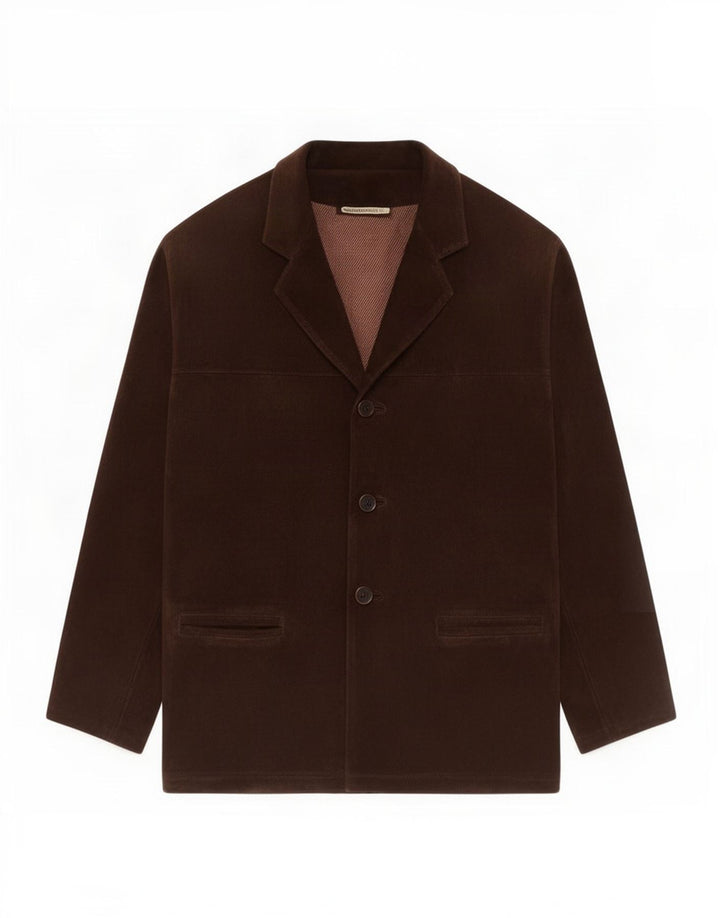 Cappotto giacca a vento in pelle scamosciata da uomo J. C. Twidd IT 50 grande in pelle marrone