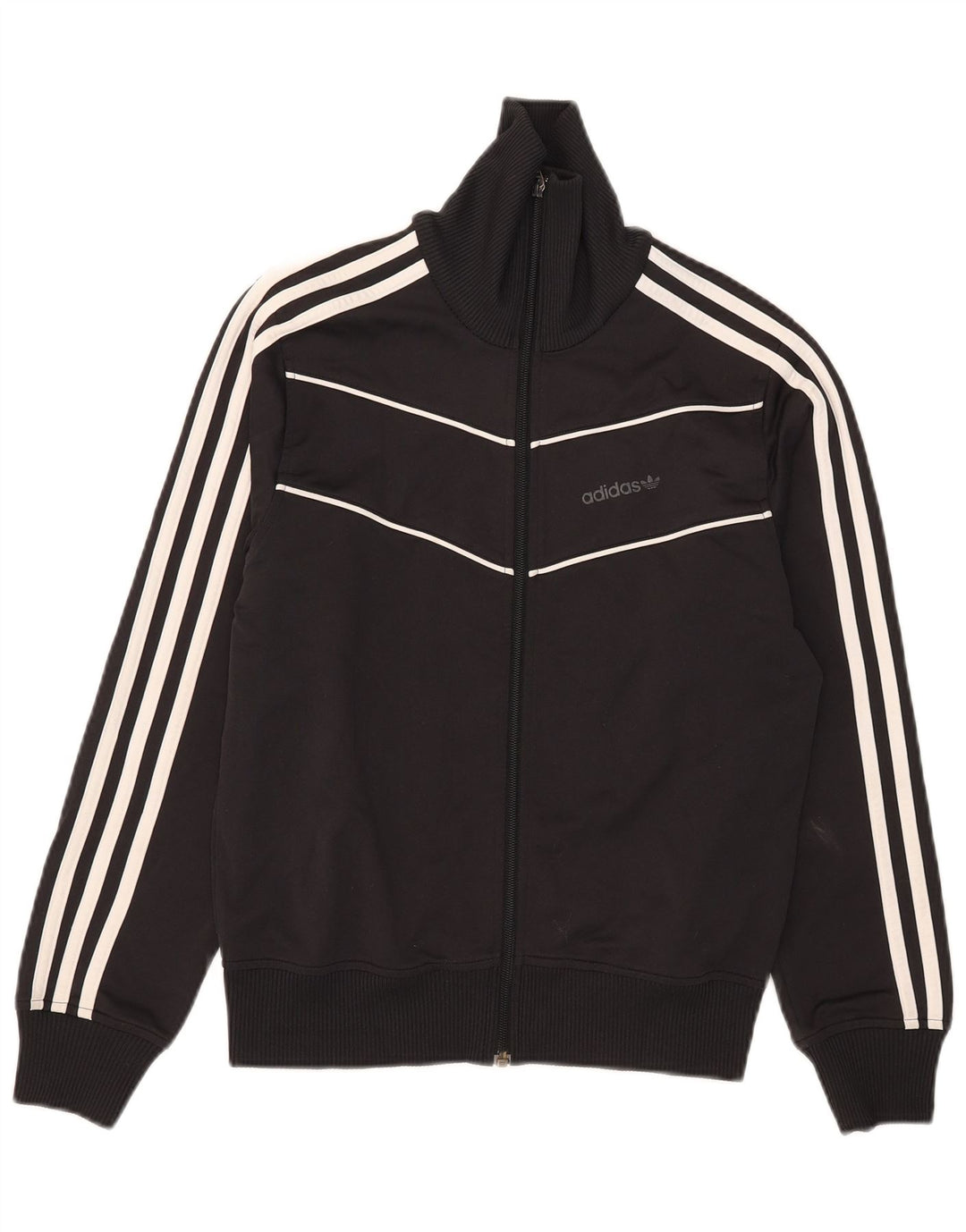 Giacca da tuta da donna Adidas UK 14 Medium Nero Poliestere