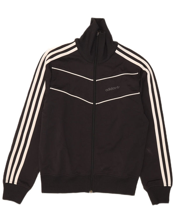 Giacca da tuta da donna Adidas UK 14 Medium Nero Poliestere