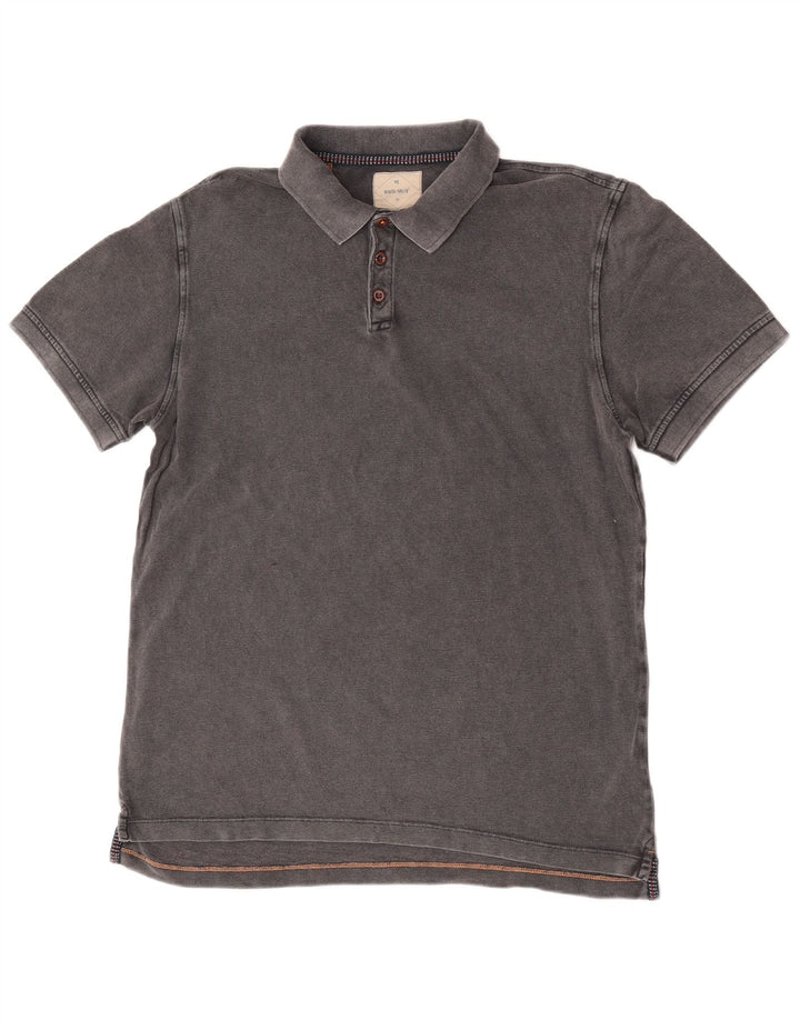 Polo da uomo White Stuff in cotone grigio medio