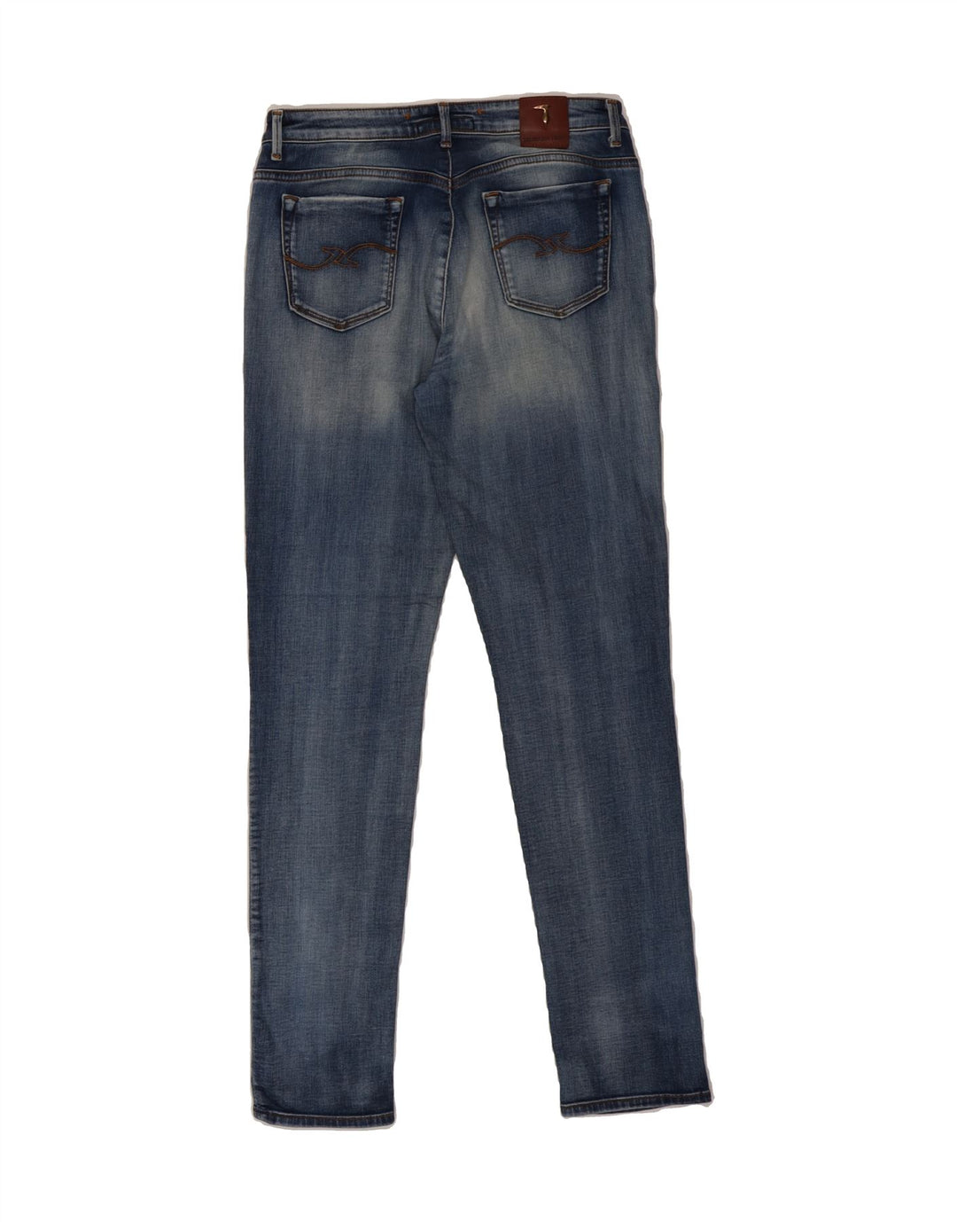 TRUSSARDI Womens Skinny Jeans W32 L31 Blue Vintage Trussardi and Second-Hand Trussardi from Messina Hembry 
