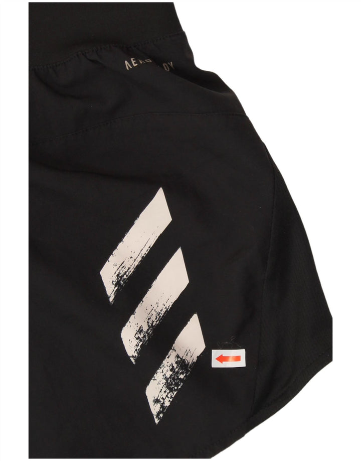 ADIDAS Womens Aeroready Sport Shorts UK 14 Medium  Black Polyester