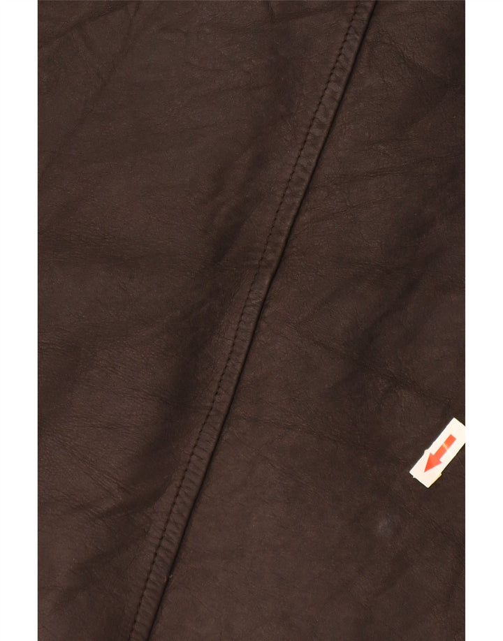 Giacca in pelle da uomo Clinton UK 40 grande in pelle marrone