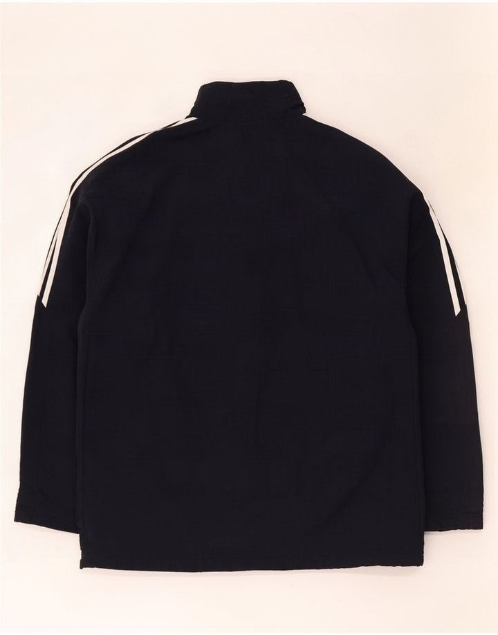 Adidas Uomo Pullover Tuta Top UK 44/46 Large Blu Navy Poliestere
