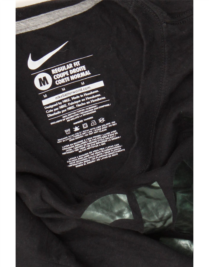 NIKE Mens Regular Fit Graphic T-Shirt Top Medium Black Cotton Vintage Nike and Second-Hand Nike from Messina Hembry 