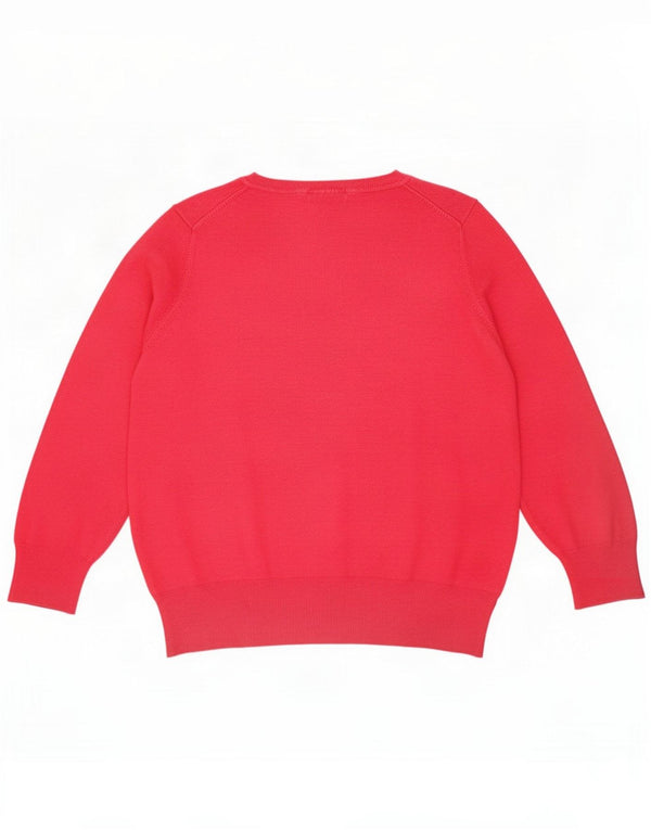 Marks & Spencer Maglione con scollo a V da donna UK 24 4XL Viscosa rosa