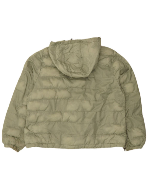 Giacca imbottita con cappuccio da donna Levi's UK 18 XL poliestere verde