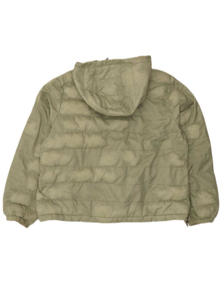 Giacca imbottita con cappuccio da donna Levi's UK 18 XL poliestere verde