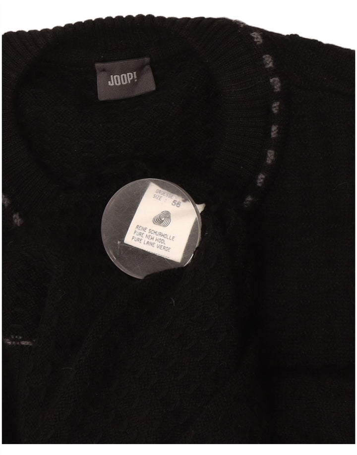 Maglione maglione girocollo da uomo Joop EU 56 XL lana nera