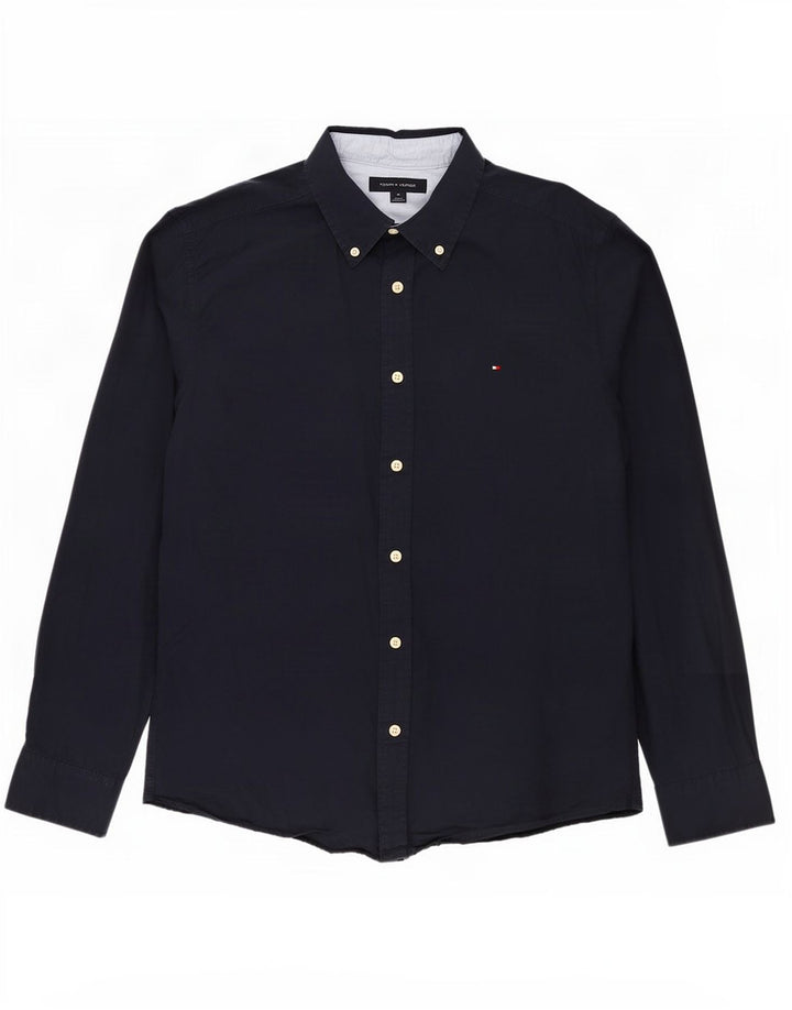 Camicia da uomo Tommy Hilfiger cotone medio blu navy