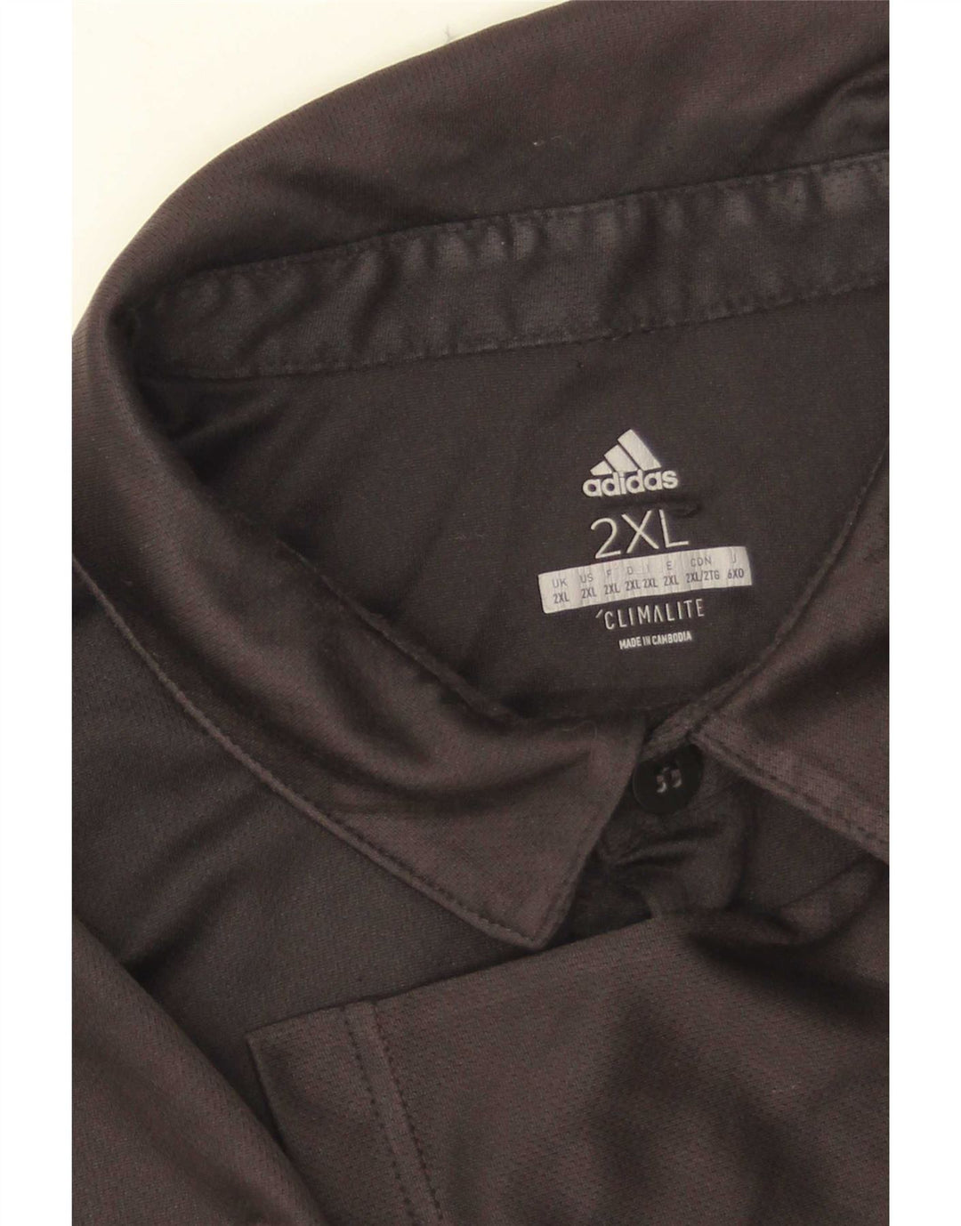Polo Adidas Climalite da uomo 2XL nera