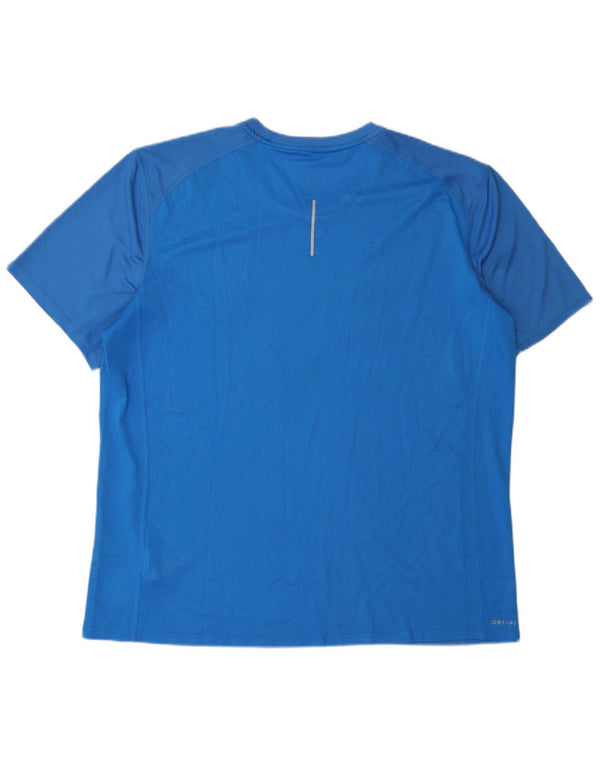 T-shirt Nike da uomo Dri Fit Top XL blu poliestere