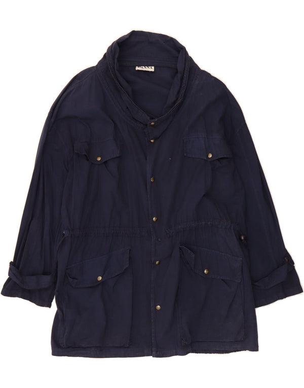 Giacca utility da uomo vestibilità ampia PANNA UK 44 2XL Blu navy