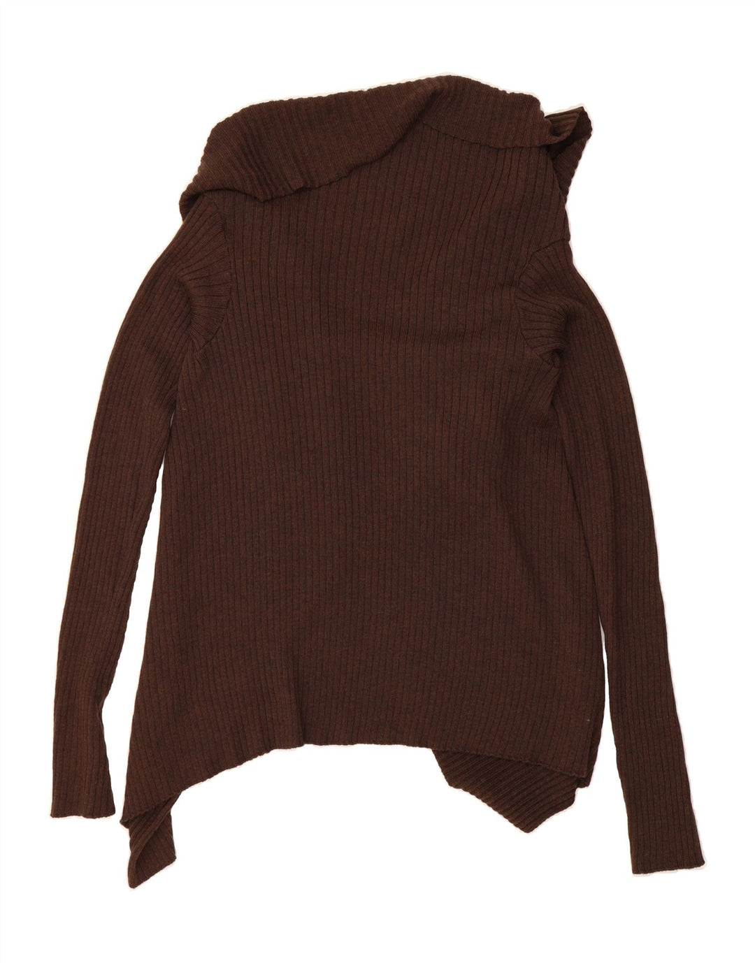 LIU JO Womens Open Cardigan Sweater UK 14 Medium Brown Wool Vintage Liu Jo and Second-Hand Liu Jo from Messina Hembry 