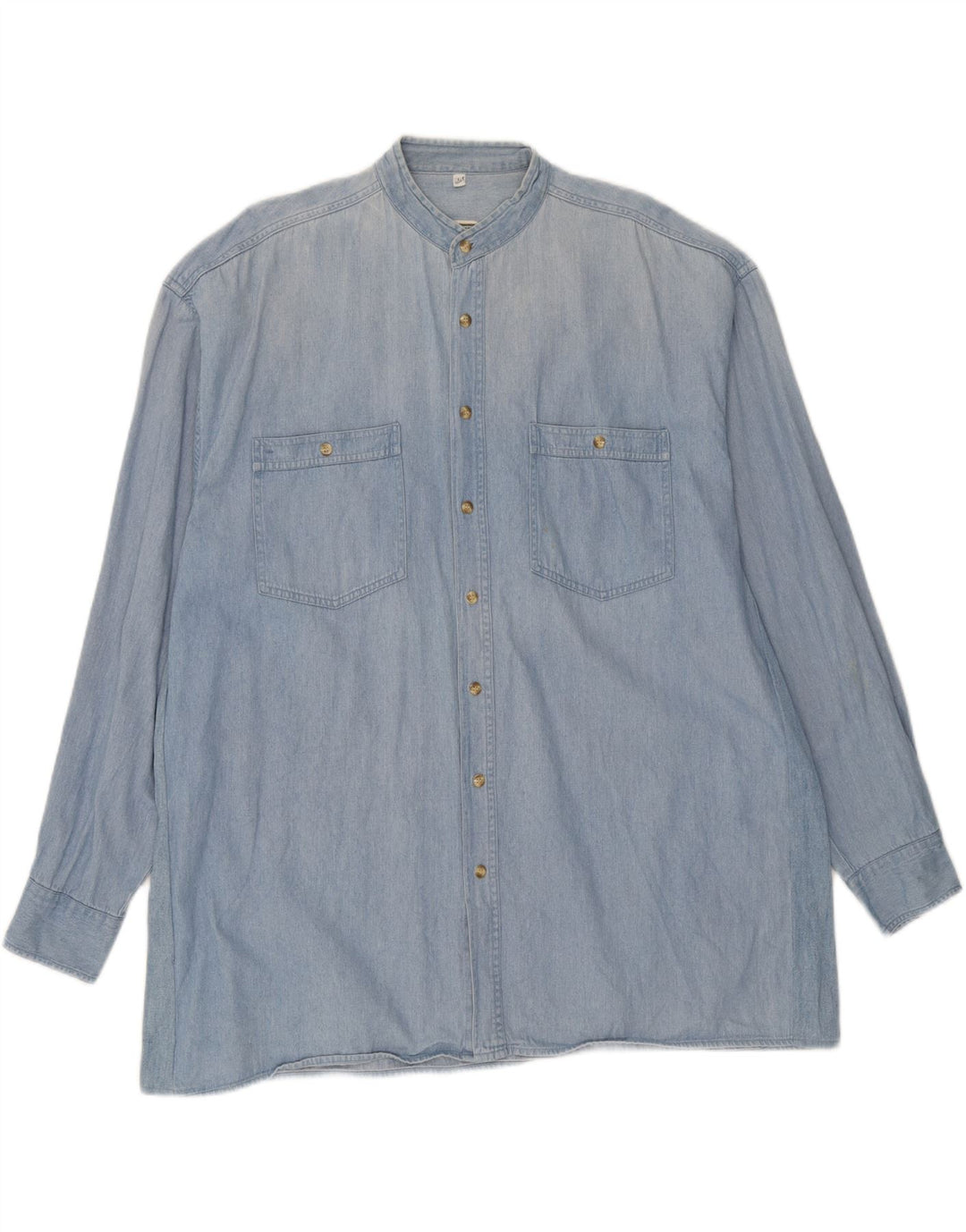 VINTAGE Mens Denim Shirt Size 41/42 Large Blue Vintage Vintage and Second-Hand Vintage from Messina Hembry 