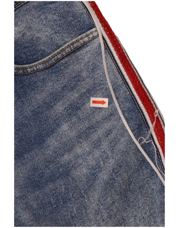 Jeans slim invecchiati da uomo Zara EU 38 Small W30 L28 Blue Colourblock