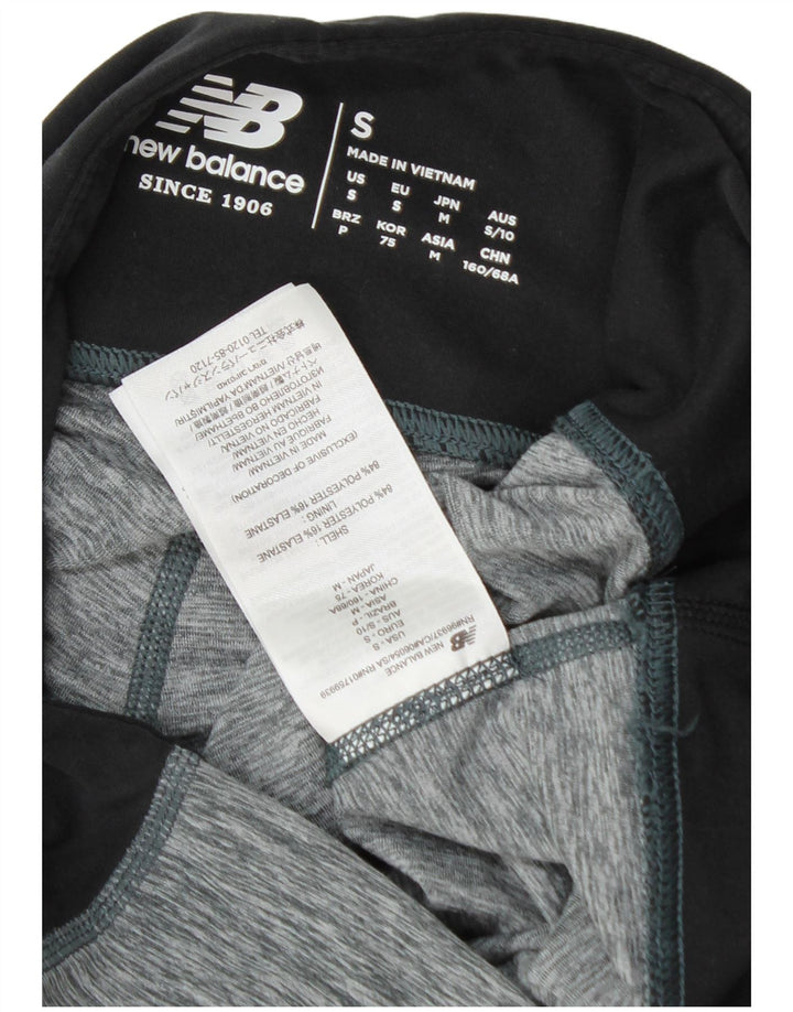 Leggings Capri New Balance Performance da donna UK 10 Small Grey Flecked