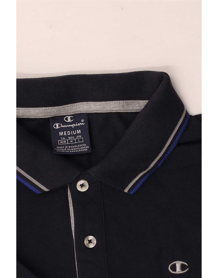 Polo da uomo Champion a righe medie blu navy
