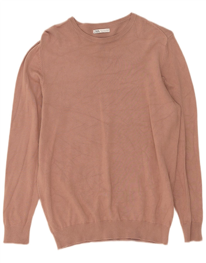 Maglione Zara da uomo con scollo a barca piccolo in viscosa beige