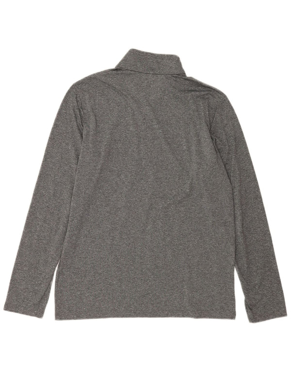 Jack Wolfskin Top da tuta pullover con zip e collo da uomo UK 42 Large Grigio
