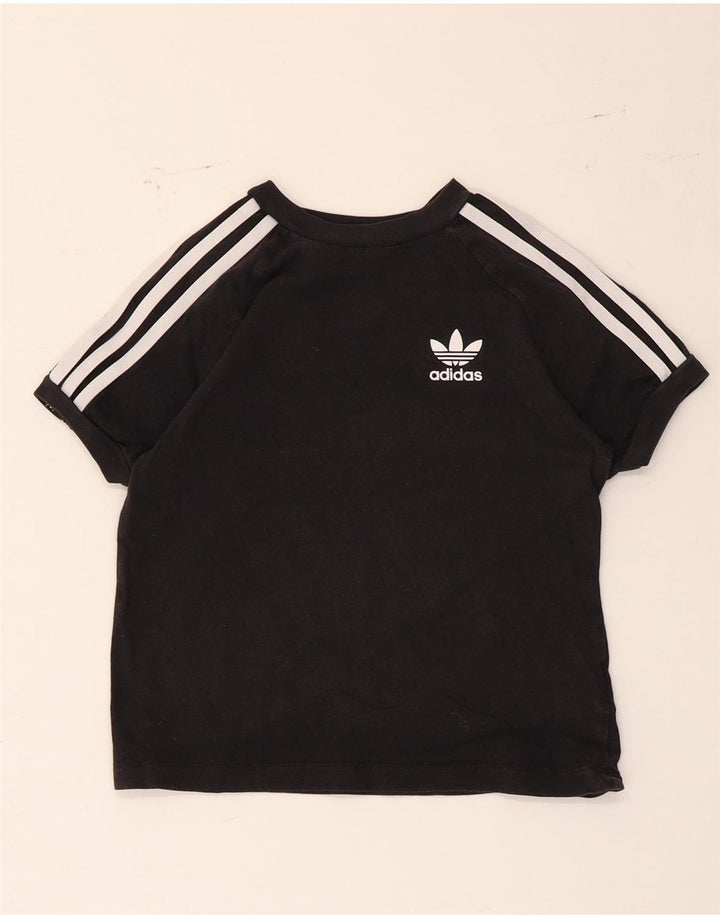 T-shirt Adidas da bambino Top 6-7 anni in cotone nero