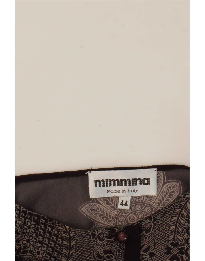 MIMMINA Camicetta da donna trasparente IT 44 Medium Black Floral
