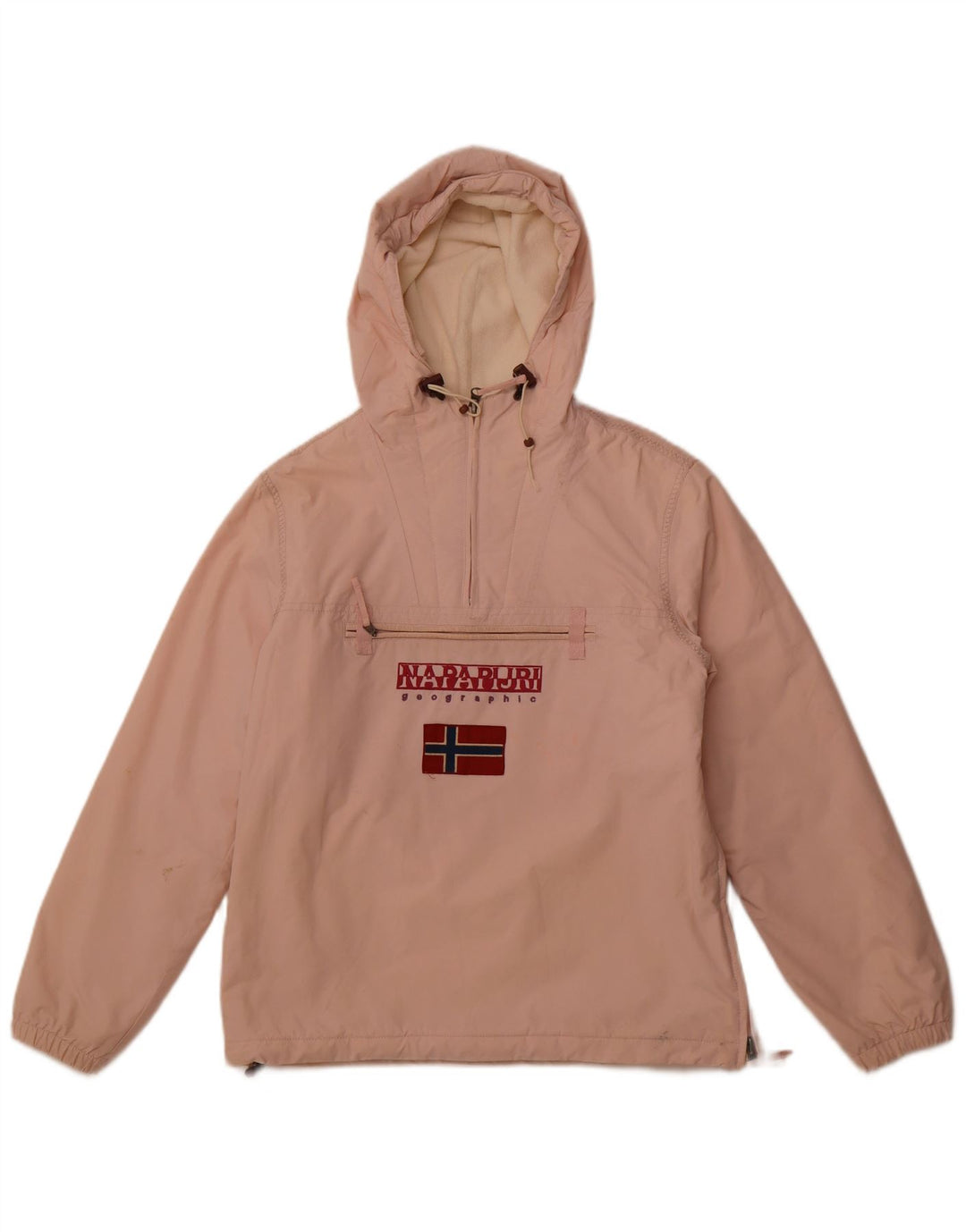 Giacca anorak con cappuccio grafica per ragazze NAPAPIJRI 13-14 anni in poliestere rosa