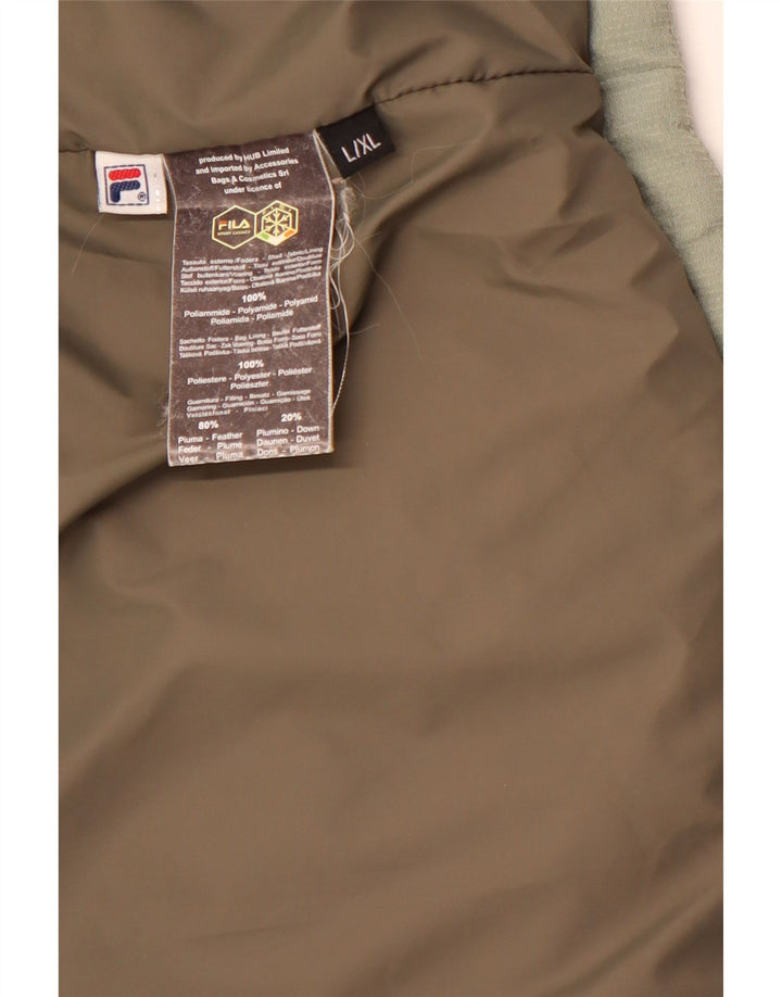 Giacca imbottita da uomo FILA UK 40 Large Verde Poliammide