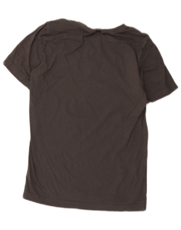 T-shirt grafica da ragazzo Adidas Top 11-12 anni in cotone grigio