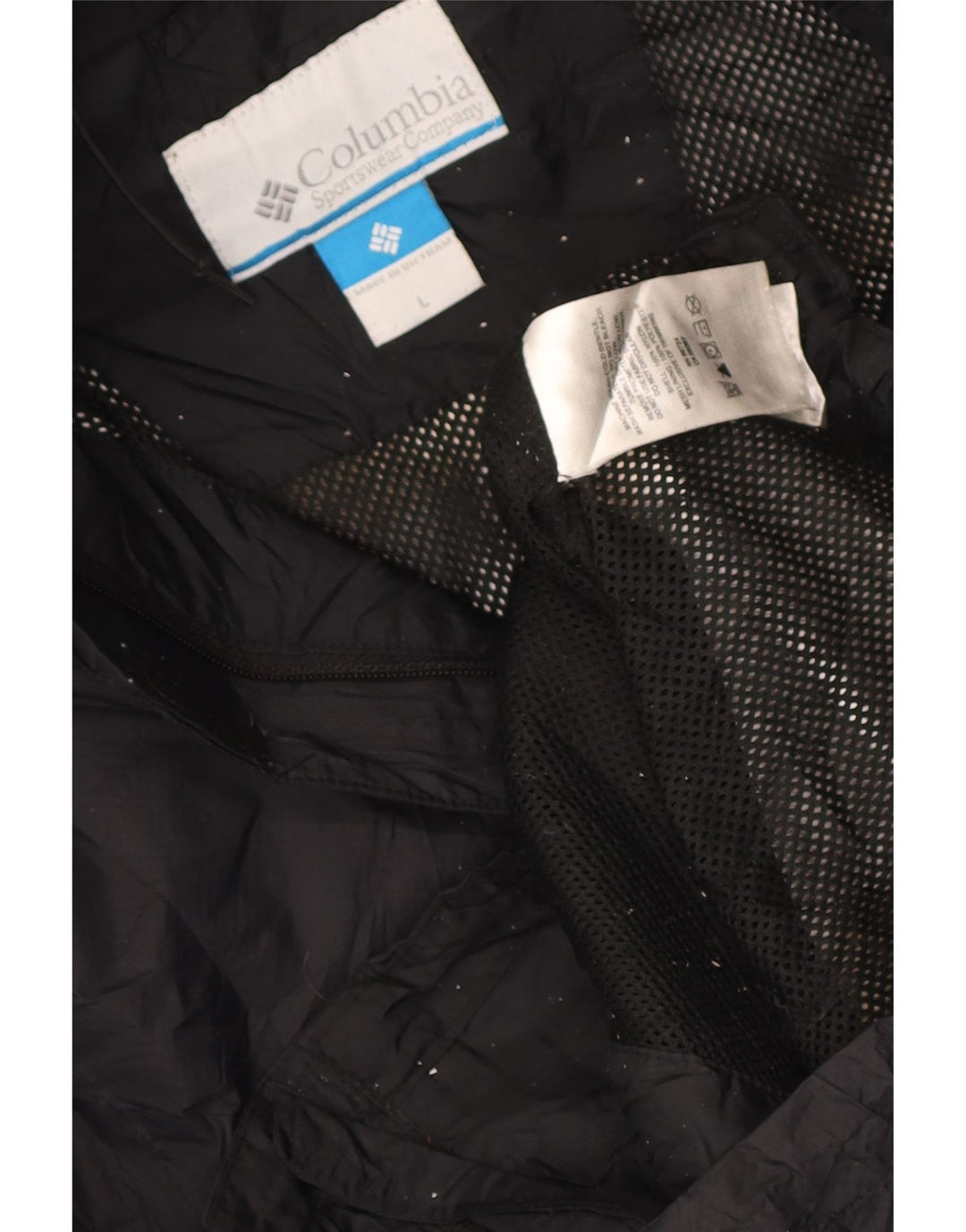 Giacca antipioggia con cappuccio da donna Columbia UK 16 grande nylon nero