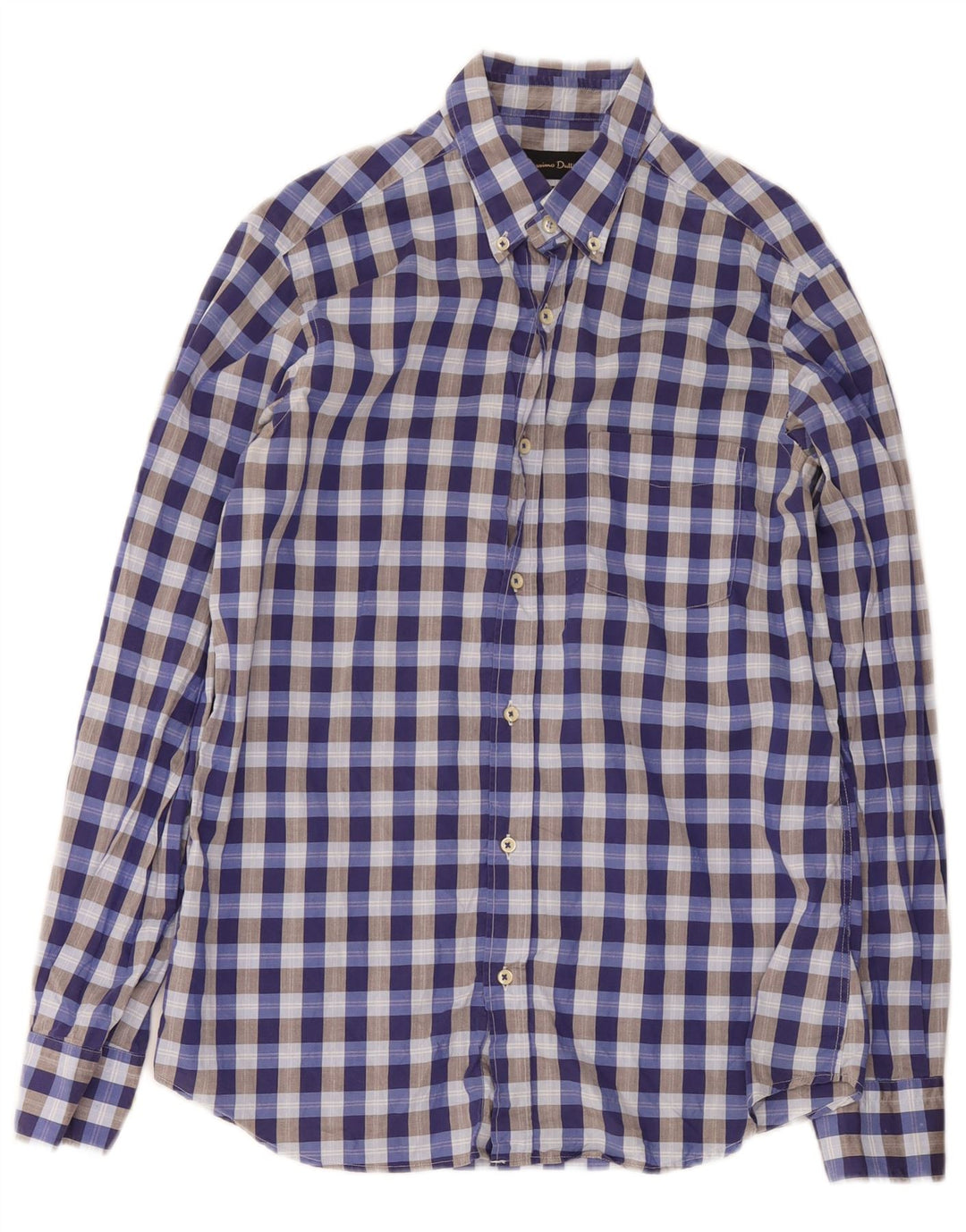 Camicia casual da uomo Massimo Dutti a quadretti blu medio