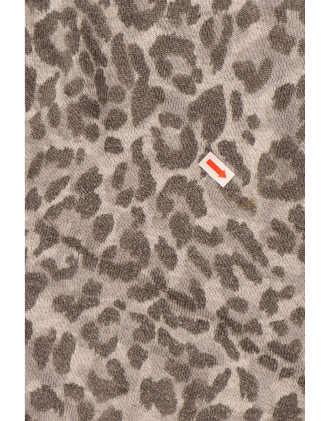 Maglione maglione a collo alto da donna OASIS UK 14 grigio medio stampa animalier