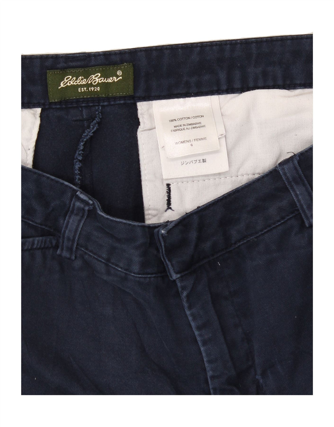 EDDIE BAUER Womens Casual Shorts US 6 Medium W29  Navy Blue Cotton Vintage Eddie Bauer and Second-Hand Eddie Bauer from Messina Hembry 