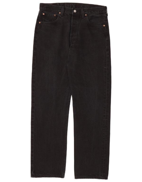 LEVI'S Jeans dritti da uomo 501 W34 L34 cotone nero