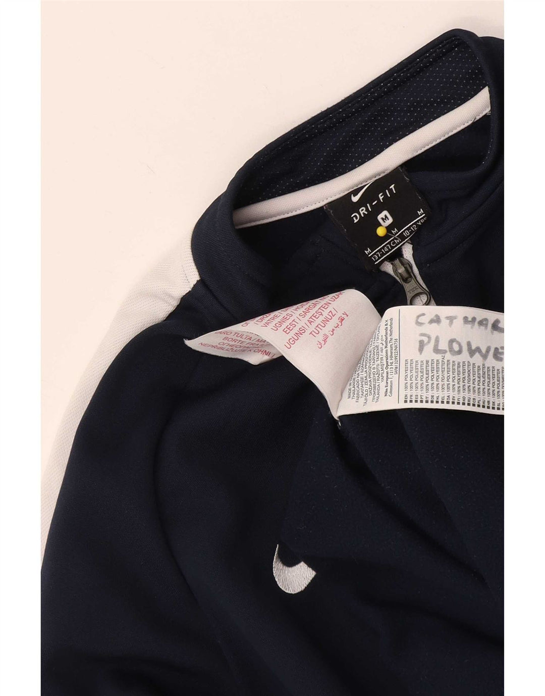 Top della tuta pullover Nike da ragazzo Dri Fit 10-11 anni medio blu navy