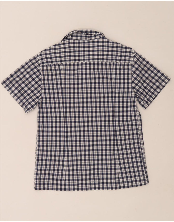 Camicia a maniche corte da bambino Stone Island 15-16 anni a quadri blu navy