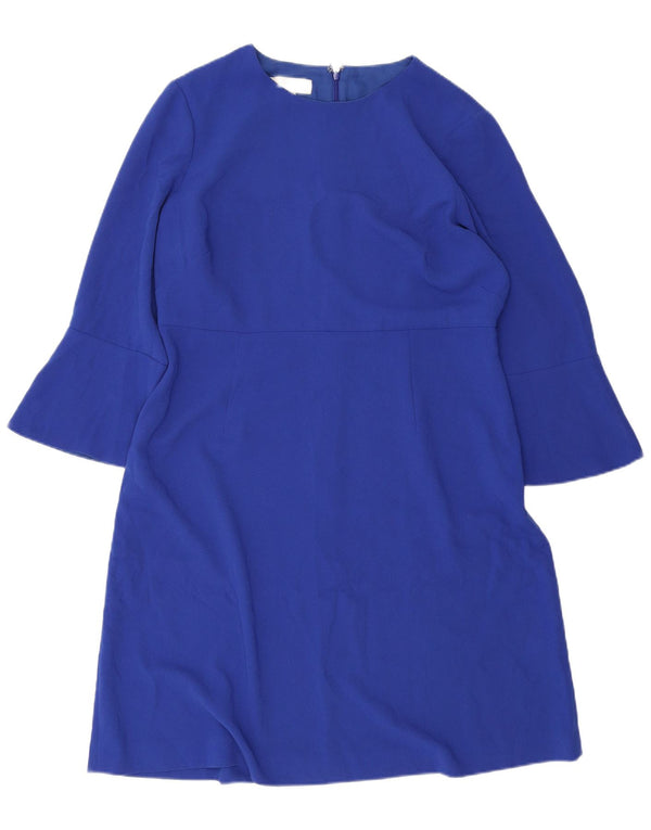 Abito a trapezio da donna con maniche a 3/4 Hobbs UK 16 grande poliestere blu