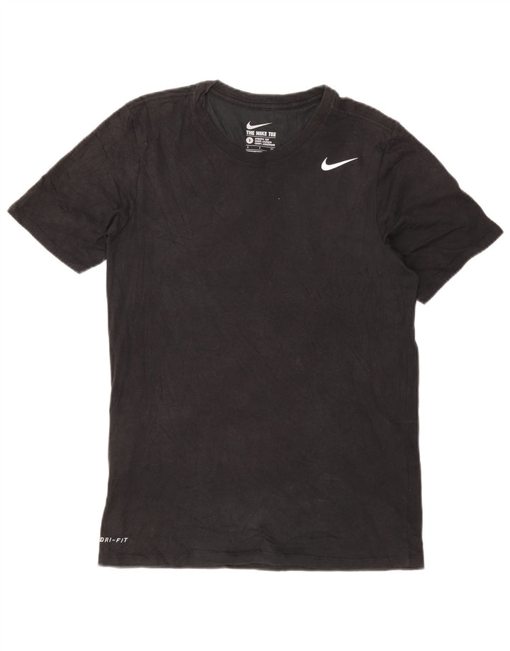 NIKE T-shirt da uomo dal taglio atletico Top piccolo in cotone nero