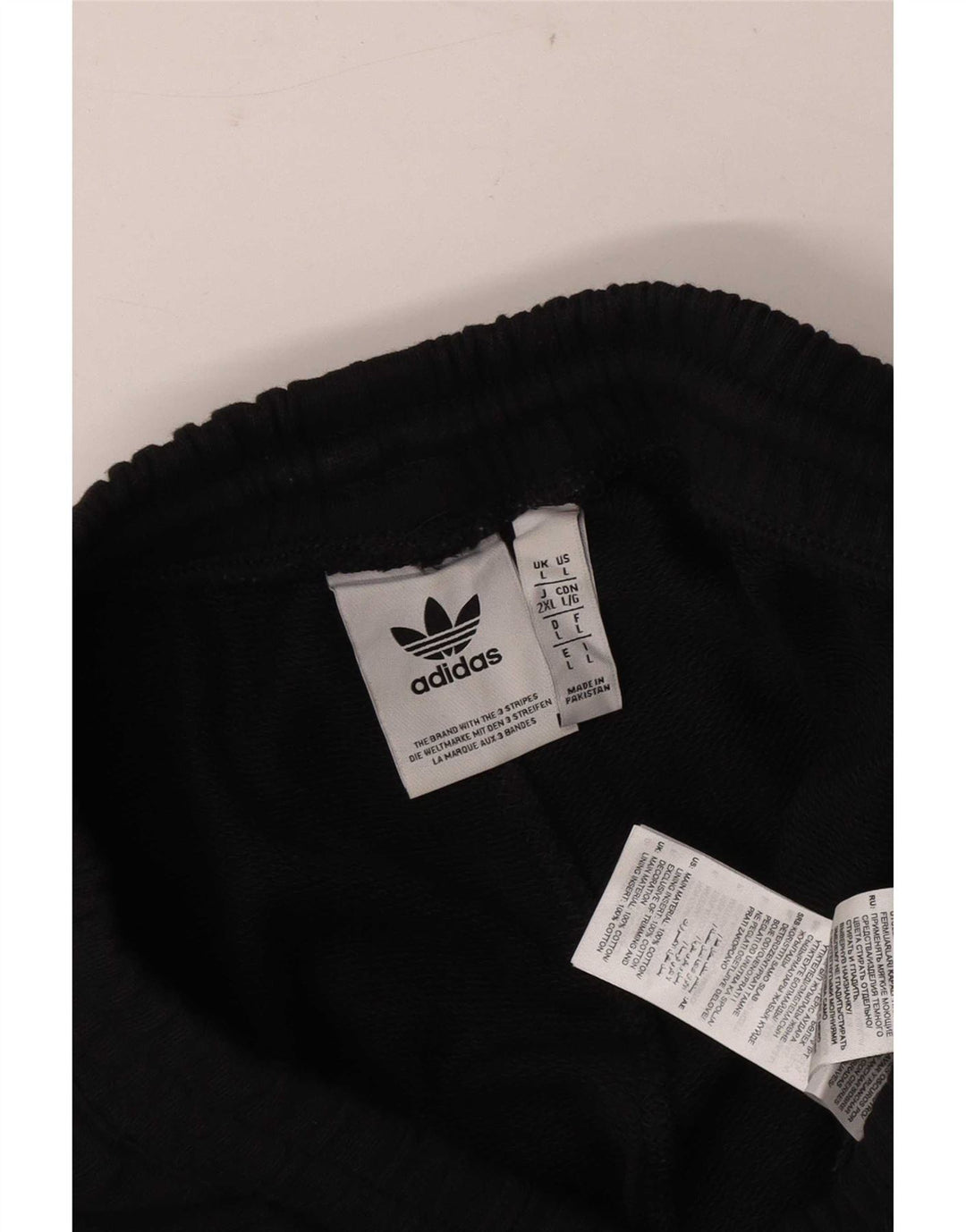 Pantaloncini sportivi da uomo Adidas grandi in cotone nero