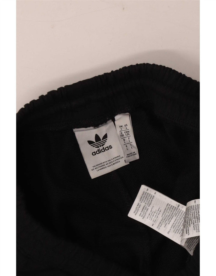 Pantaloncini sportivi da uomo Adidas grandi in cotone nero