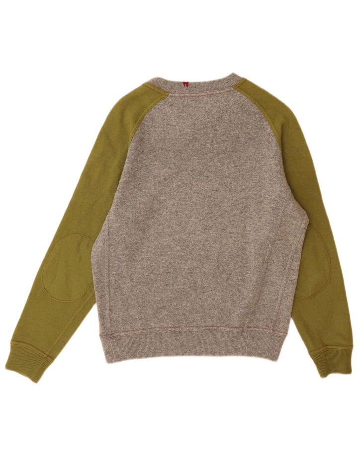 Maglione maglione con scollo a barca da donna Sun68 UK 14 Blocco colore grigio medio