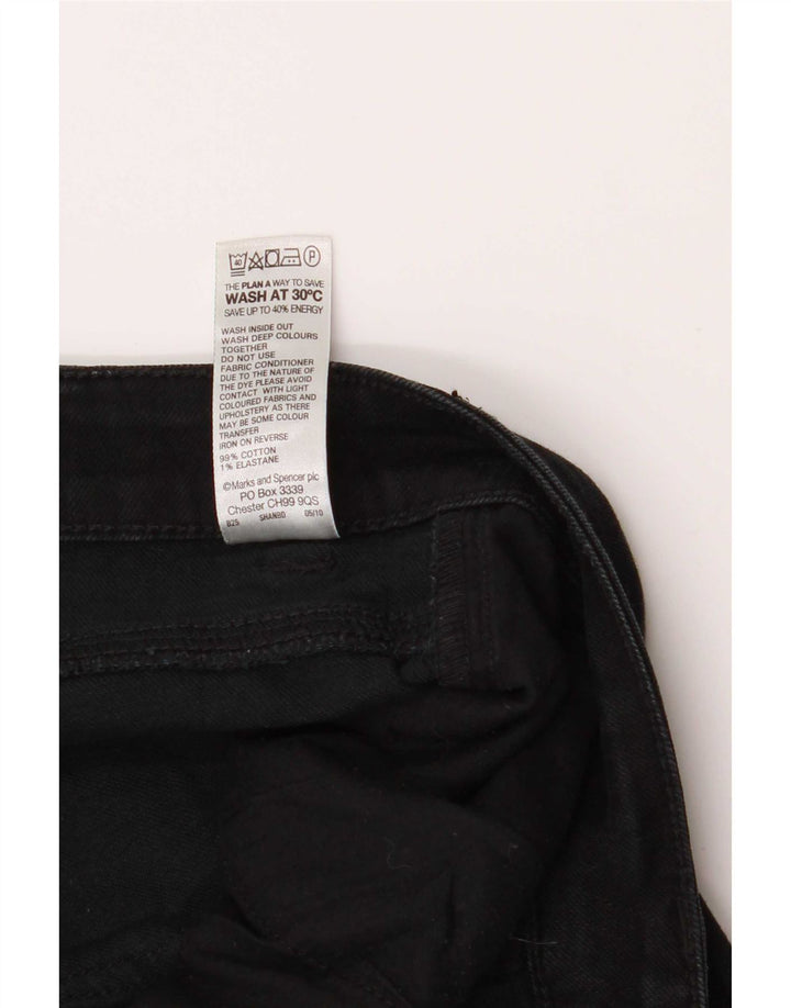 Jeans bootcut corti da donna Marks & Spencer UK 12 medio W34 L27 neri