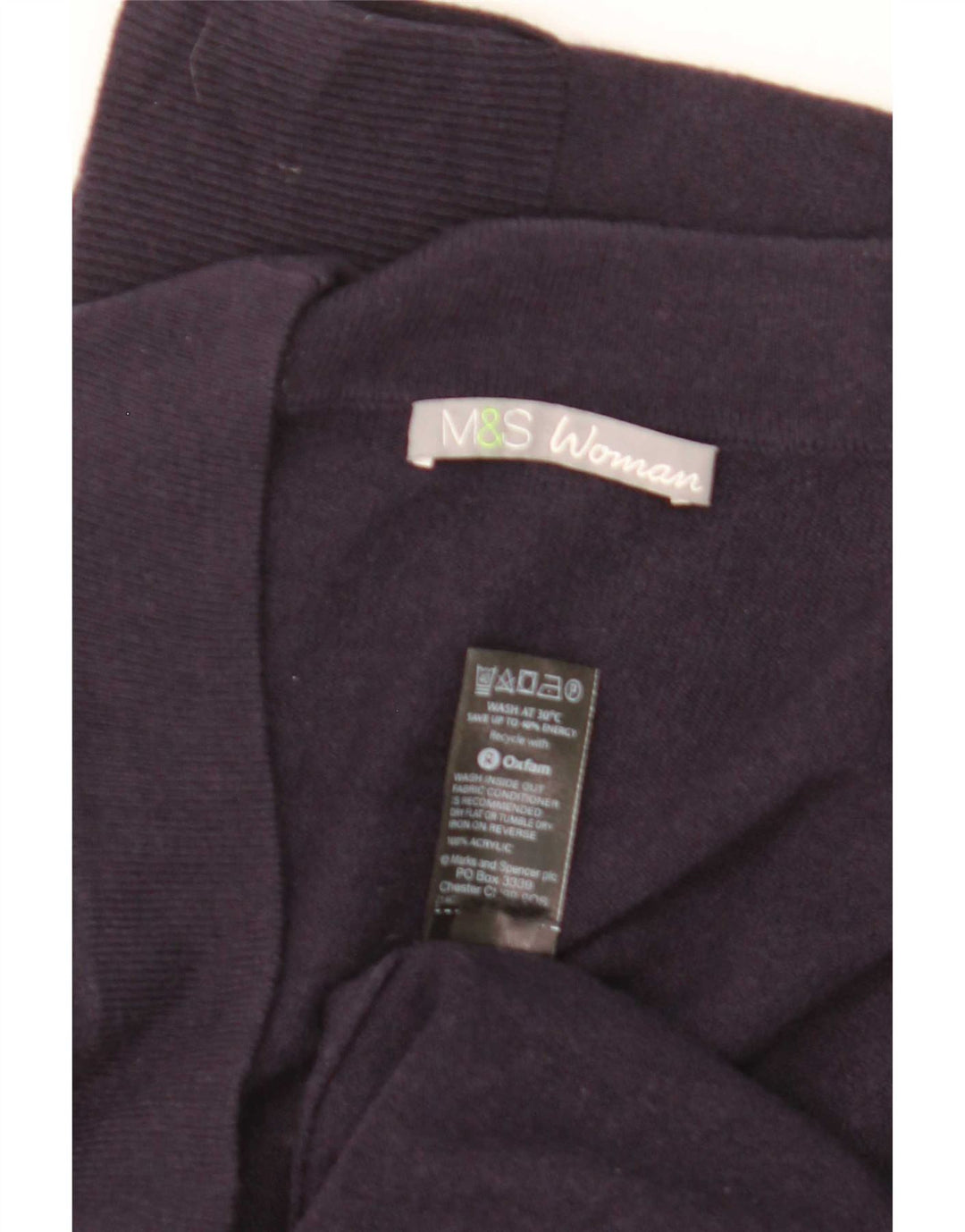 Maglione cardigan lungo da donna Marks & Spencer UK 12 medio blu navy