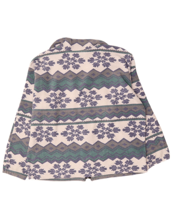 Giacca in pile vintage da uomo UK 42 XL multicolore Fair Isle