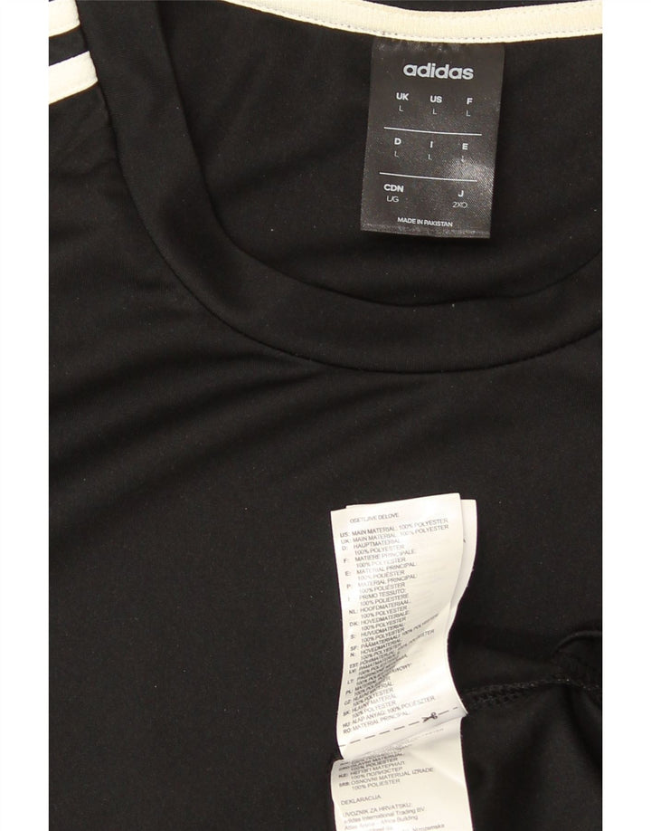 T-shirt Adidas Climalite da uomo, grande, in poliestere nero