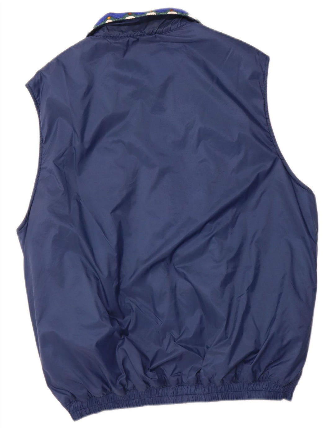Gilet reversibile da uomo AMERICA UK 40 Large Blu navy geometrico in poliammide