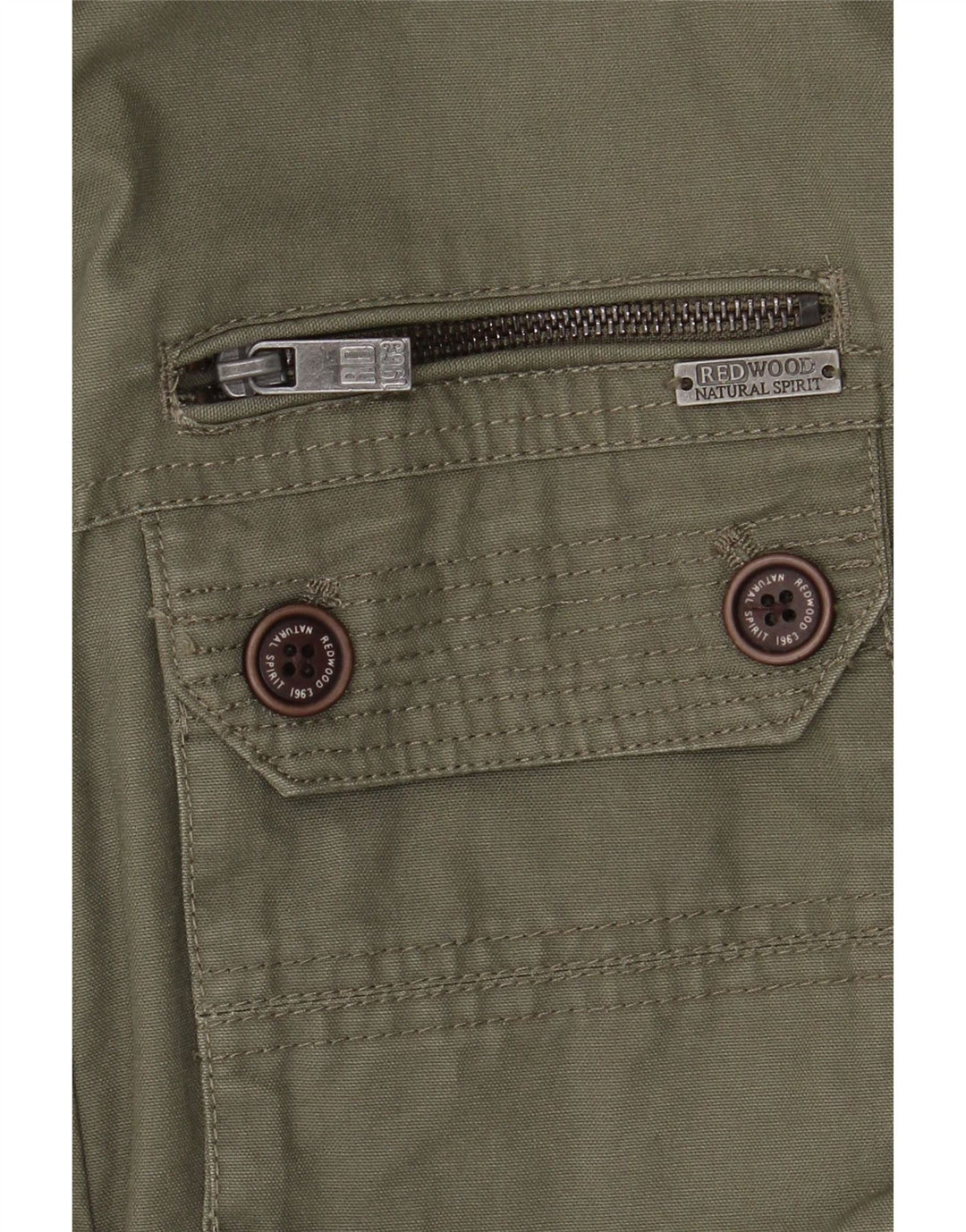 Giacca multiuso da uomo REDWOOD UK 40 grande cotone kaki